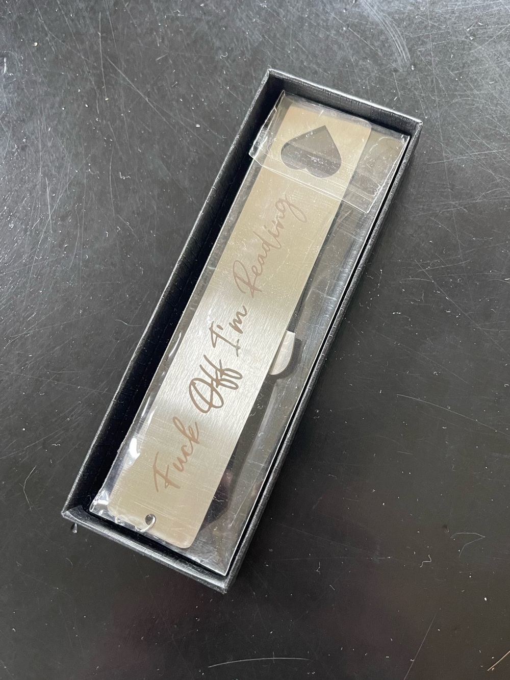 F Off I'm Reading Silver Engraved Bookmark